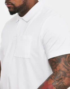 Jacamo Pure Cotton Jersey Pocket Polo Long
