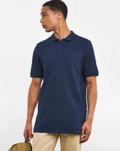 Jacamo Pure Cotton Pique Polo Extra Long Length