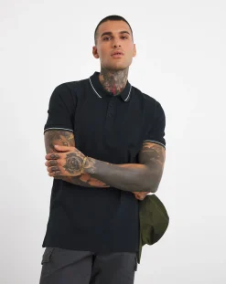Jacamo Pure Cotton Tipped Pique Polo