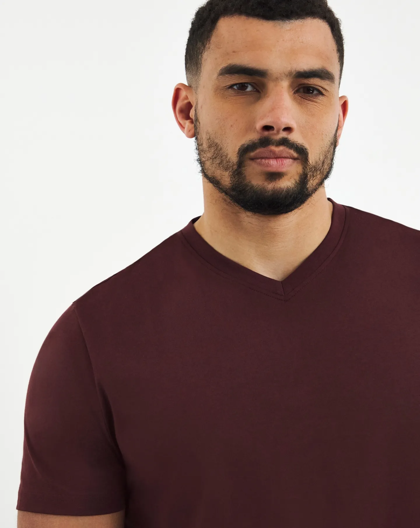 Jacamo Pure Cotton V Neck T-Shirt Long