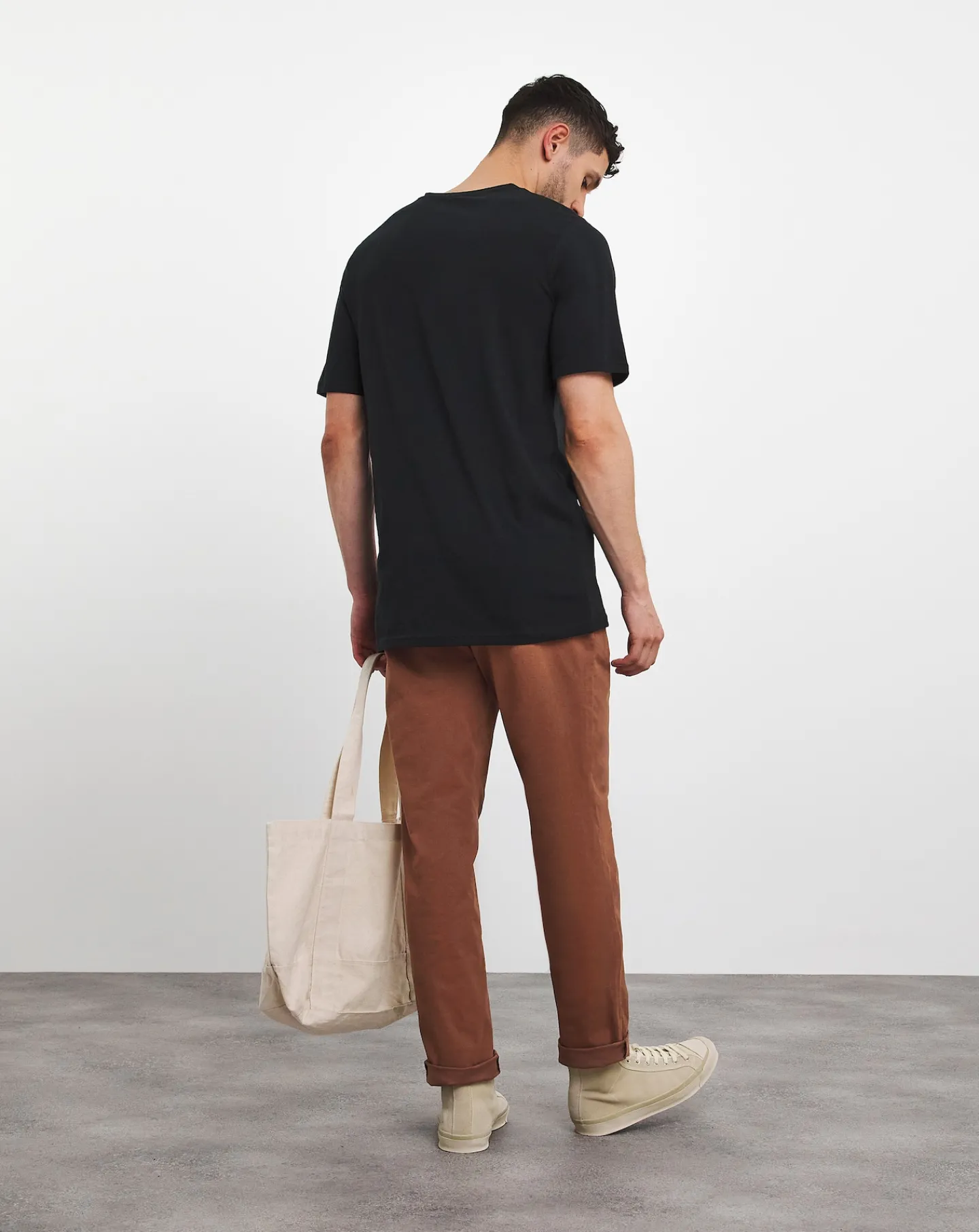 Jacamo Pure Cotton V Neck T-Shirt Extra Long