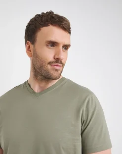 Jacamo Pure Cotton V Neck T-Shirt Long
