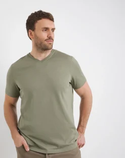 Jacamo Pure Cotton V Neck T-Shirt Long