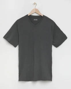Jacamo Pure Cotton V-Neck T-Shirt Long