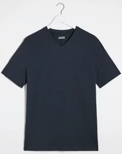 Jacamo Pure Cotton V-Neck T-Shirt Long