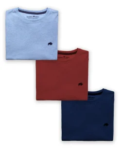 Raging Bull - Classic Organic T-shirt - Black/Sky Blue/Claret