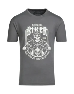 Raging Bull Biker Skull T-Shirt