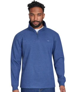 Raging Bull Classic French Rib Quarter Zip Sweat Denim Blue