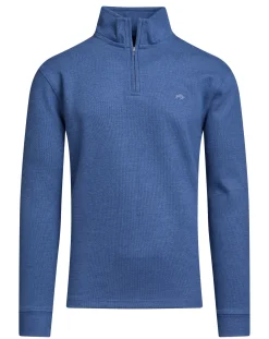 Raging Bull Classic French Rib Quarter Zip Sweat Denim Blue