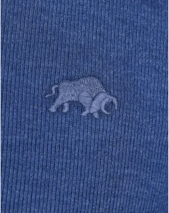 Raging Bull Classic French Rib Quarter Zip Sweat Denim Blue