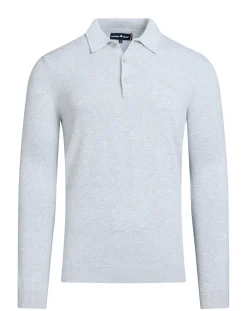 Raging Bull Classic Knitted Polo Grey Marl