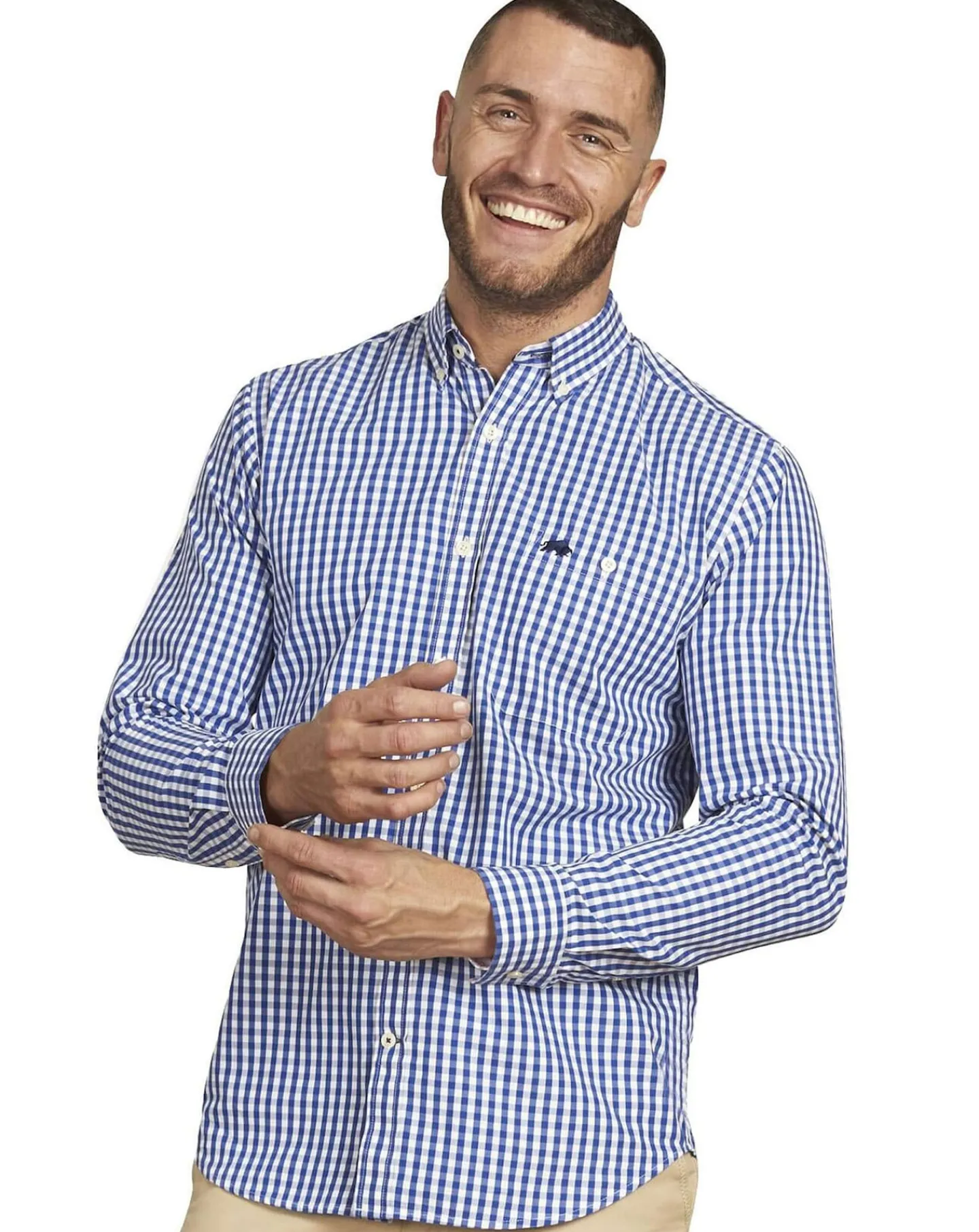 Raging Bull Classic Long Sleeve Gingham Shirt