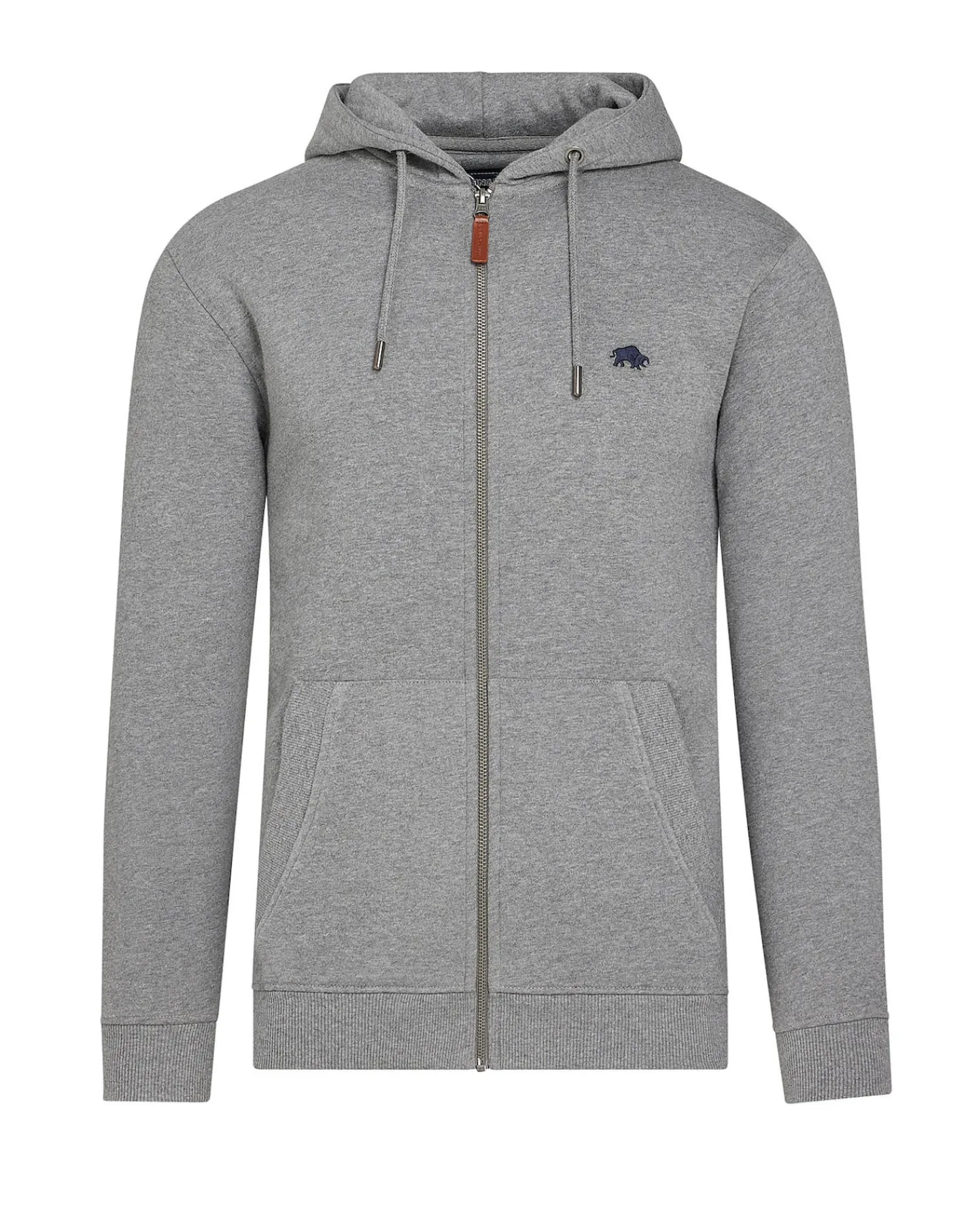 Raging Bull Classic Zip Through Hoodie Grey Marl