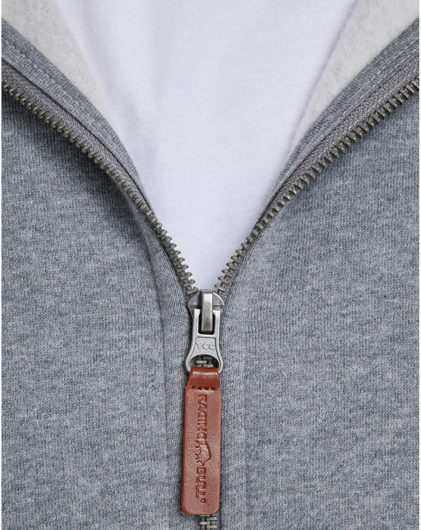Raging Bull Classic Zip Through Hoodie Grey Marl