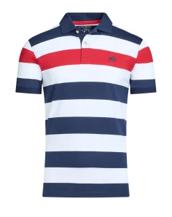 Raging Bull Irregular Stripe Jersey Polo