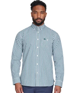 Raging Bull Long Sleeve Classic Gingham Shirt Forest