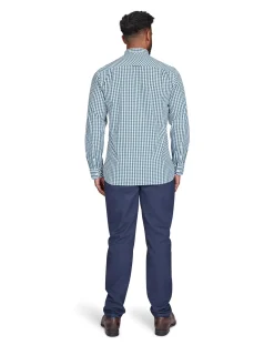 Raging Bull Long Sleeve Classic Gingham Shirt Forest
