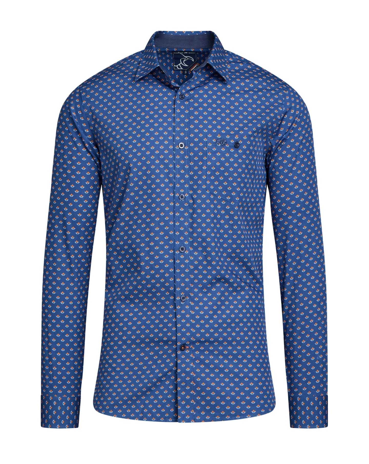 Raging Bull Long Sleeve Leaf Print Shirt