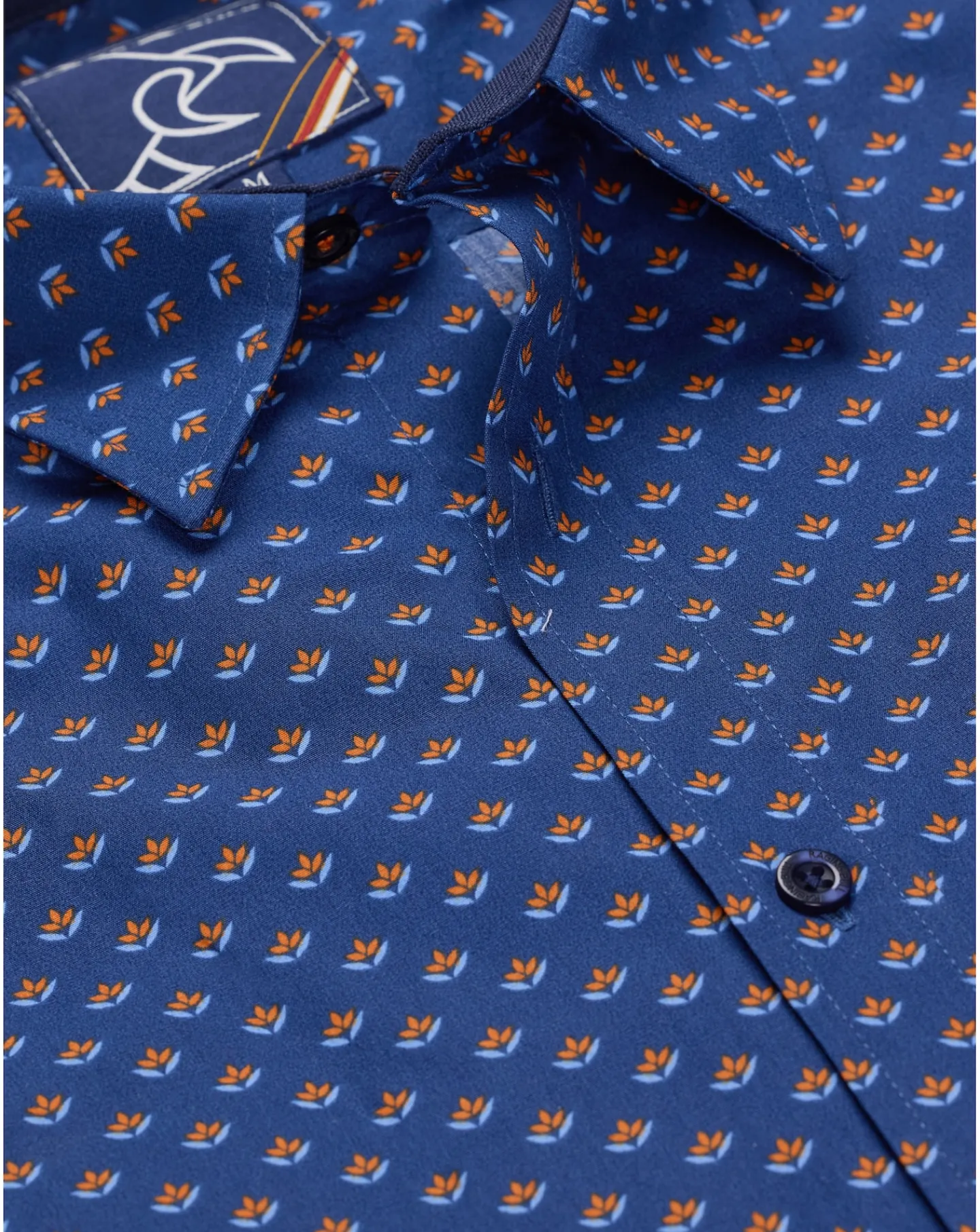 Raging Bull Long Sleeve Leaf Print Shirt