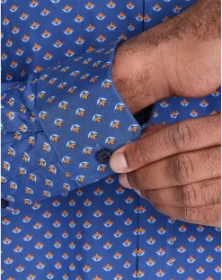 Raging Bull Long Sleeve Leaf Print Shirt