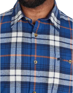 Raging Bull Long Sleeve Large Plaid Brushed Cotton Shirt