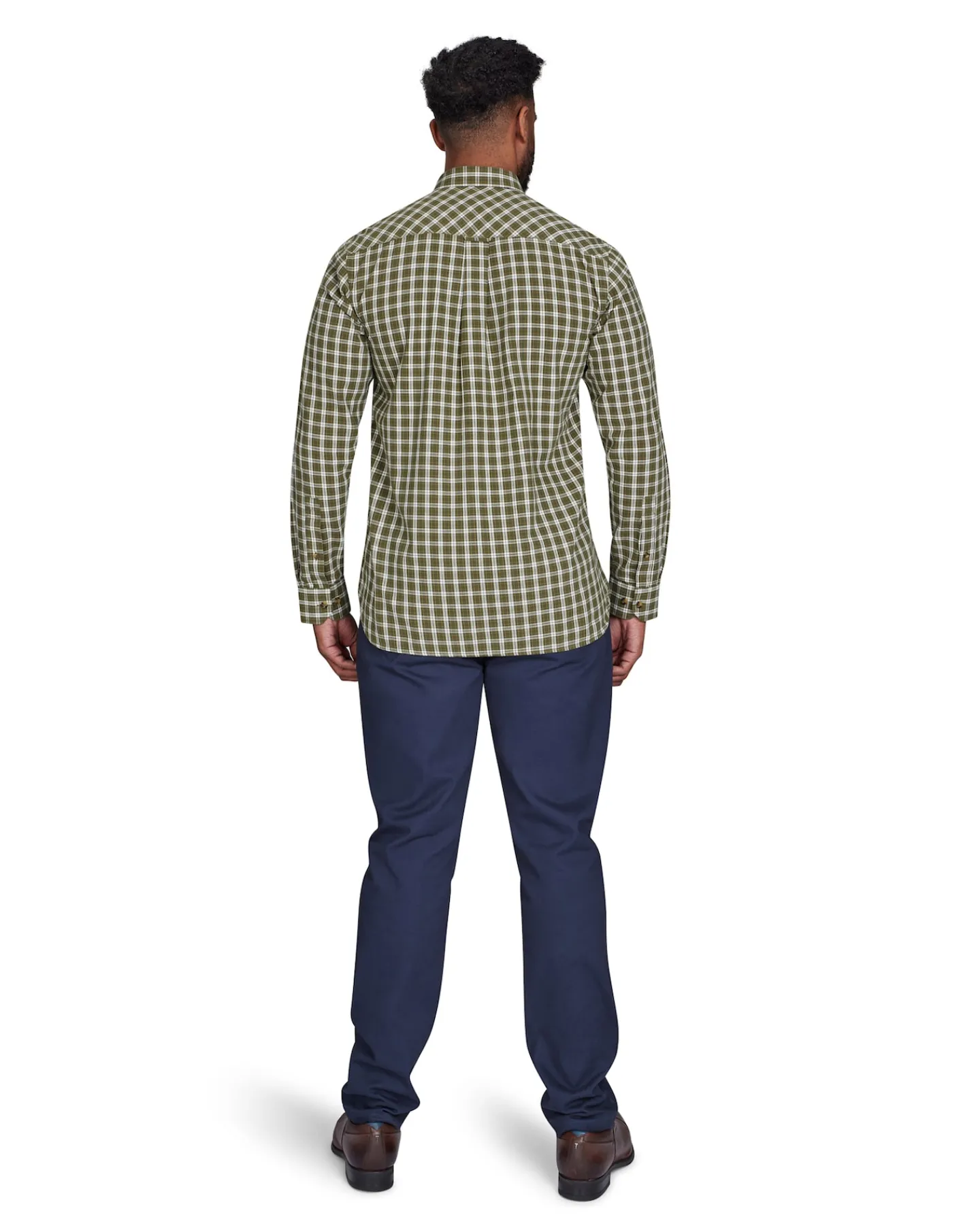 Raging Bull Long Sleeve Micro Check Brushed Cotton Shirt