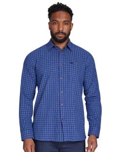 Raging Bull Long Sleeve Window Pane Brushed Cotton Shirt