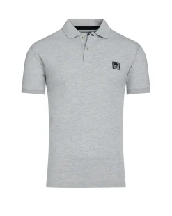 Raging Bull Patch Jersey Polo Grey Marl