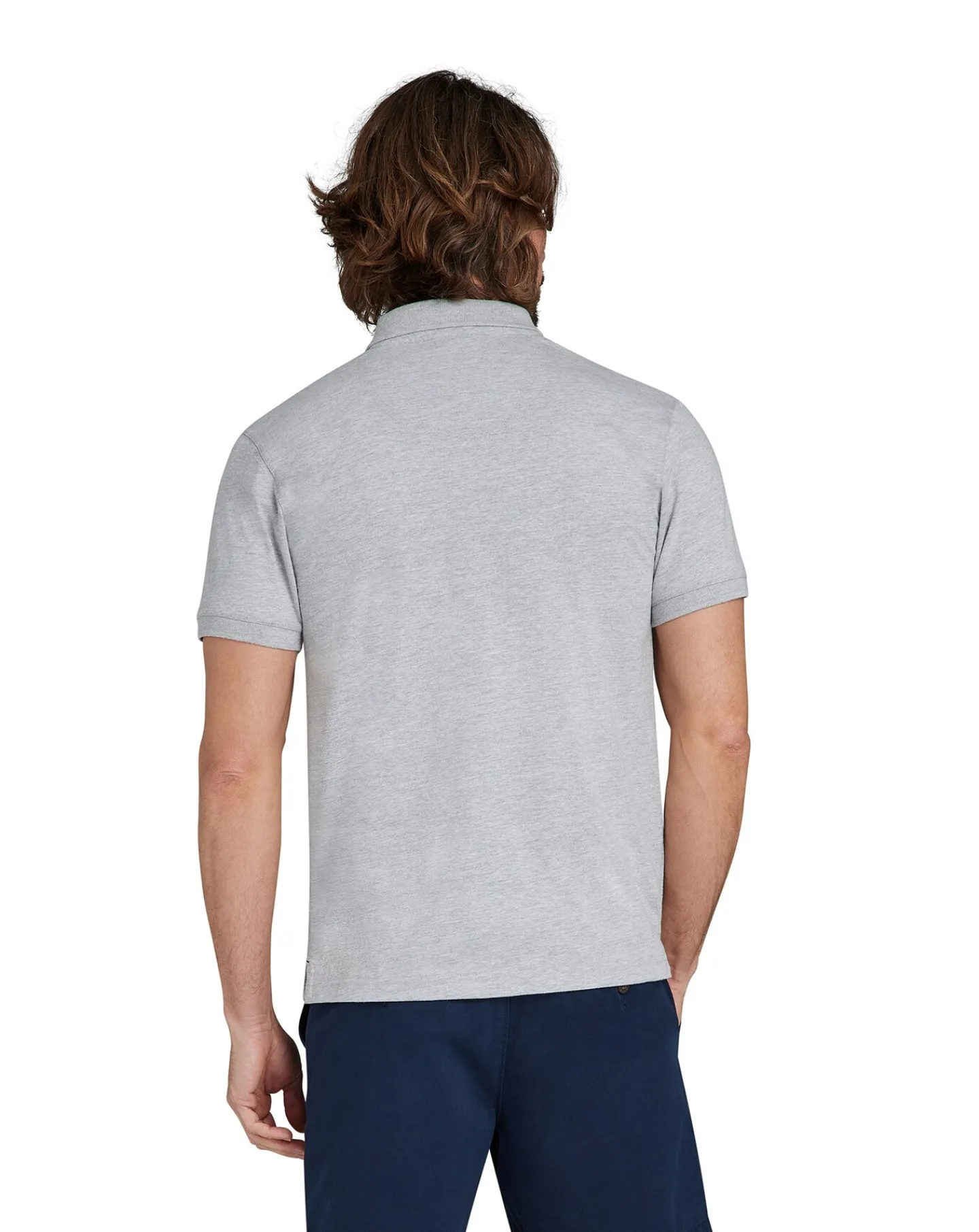 Raging Bull Patch Jersey Polo Grey Marl