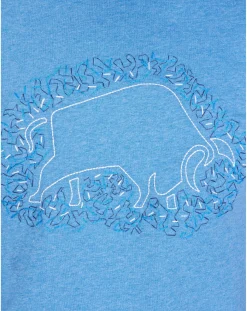 Raging Bull Scatter Stitch T-Shirt Denim Blue