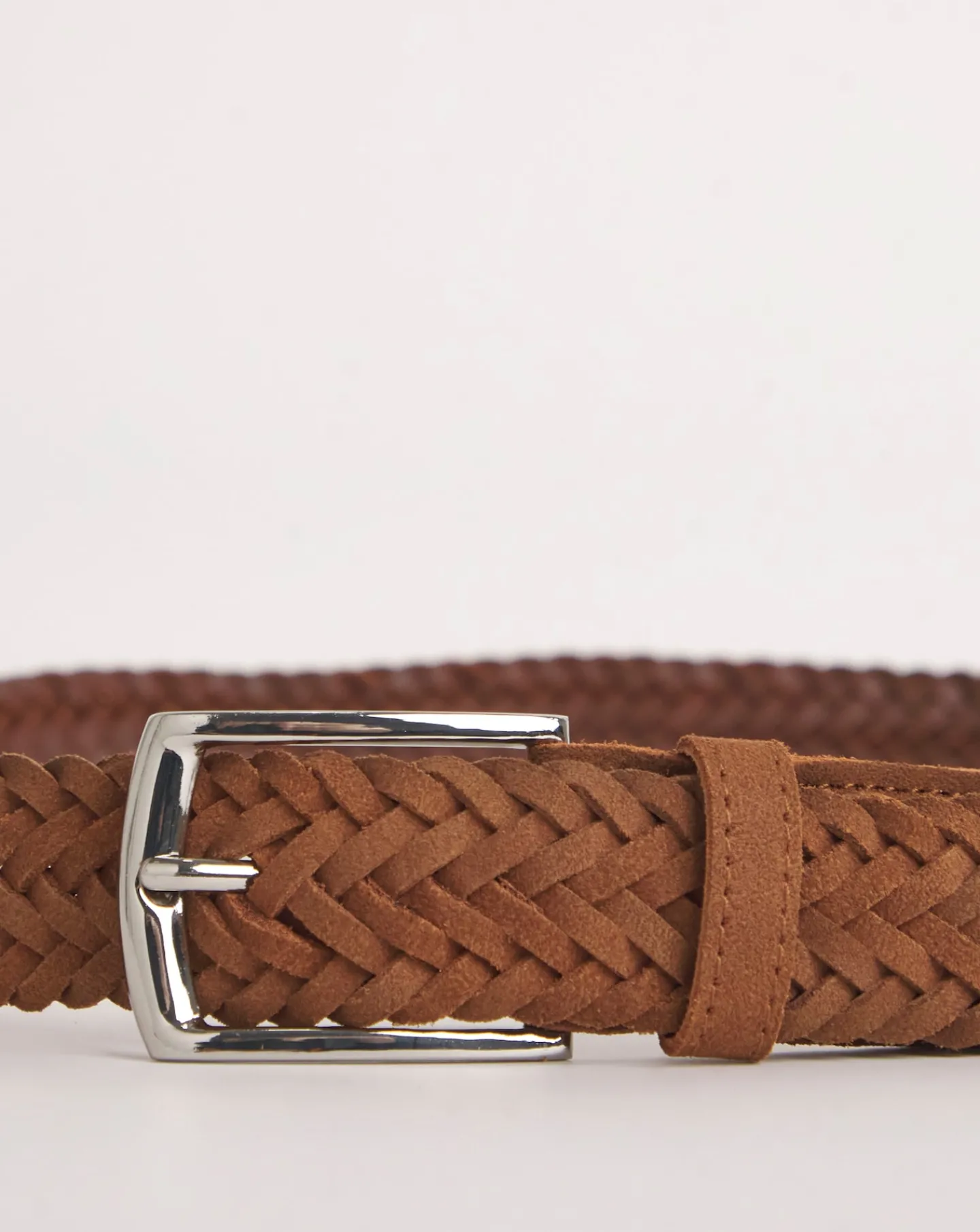 Jacamo Real Suede Leather Plaited Belt