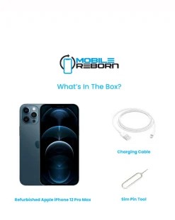 Mobile Reborn Refurbished Apple iPhone 12 Pro Max 128GB - Pacific (Pristine Condition)