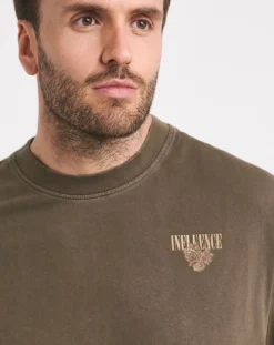 Jacamo Relaxed Fit Dyed Snake Graphic T-Shirt