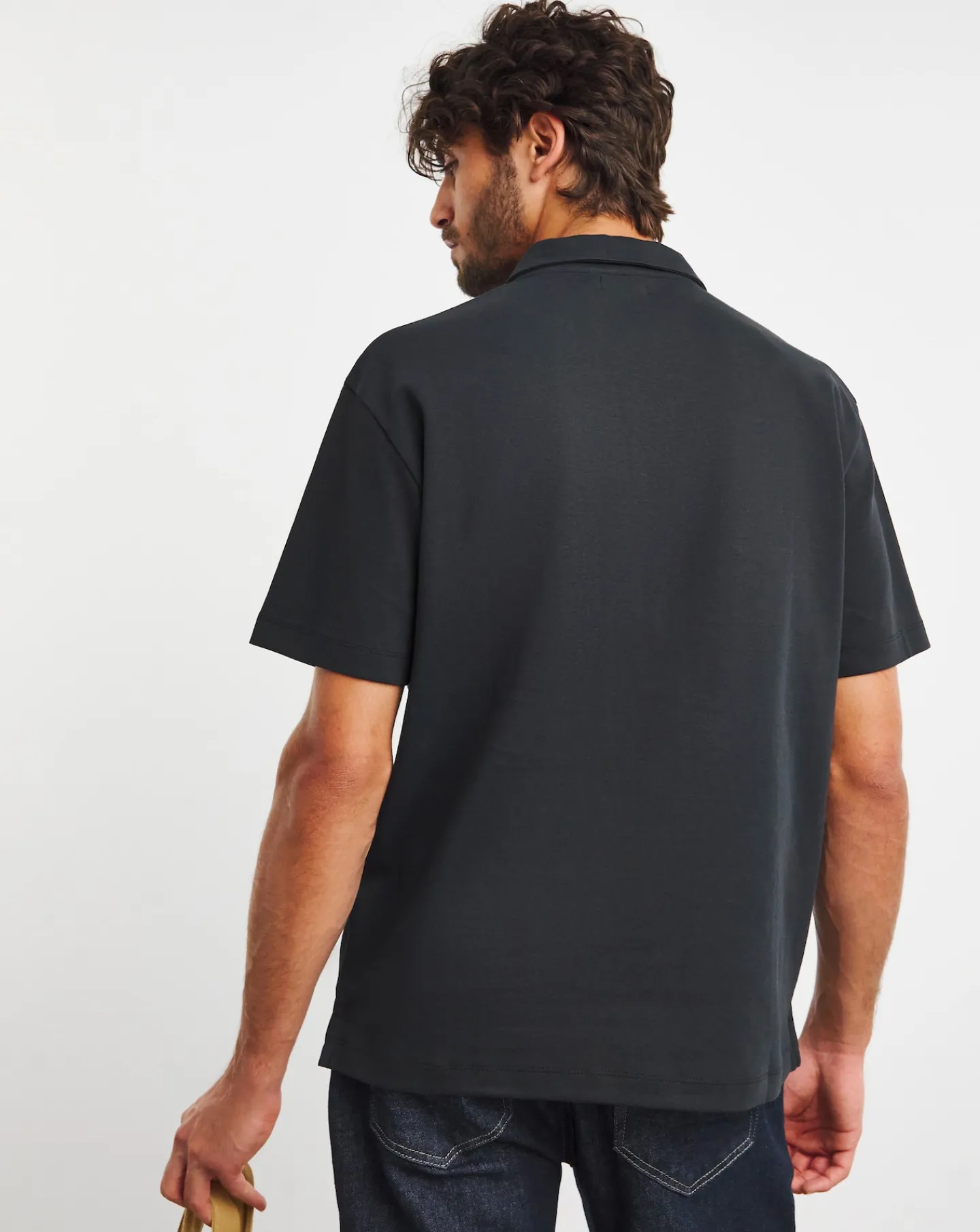 Jacamo Relaxed Fit Interlock Polo Reg