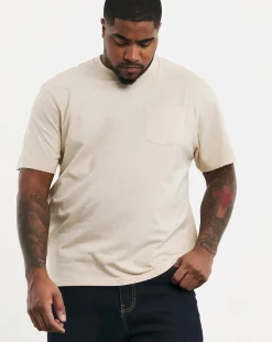 Jacamo Relaxed Fit Marl Pocket T-Shirt