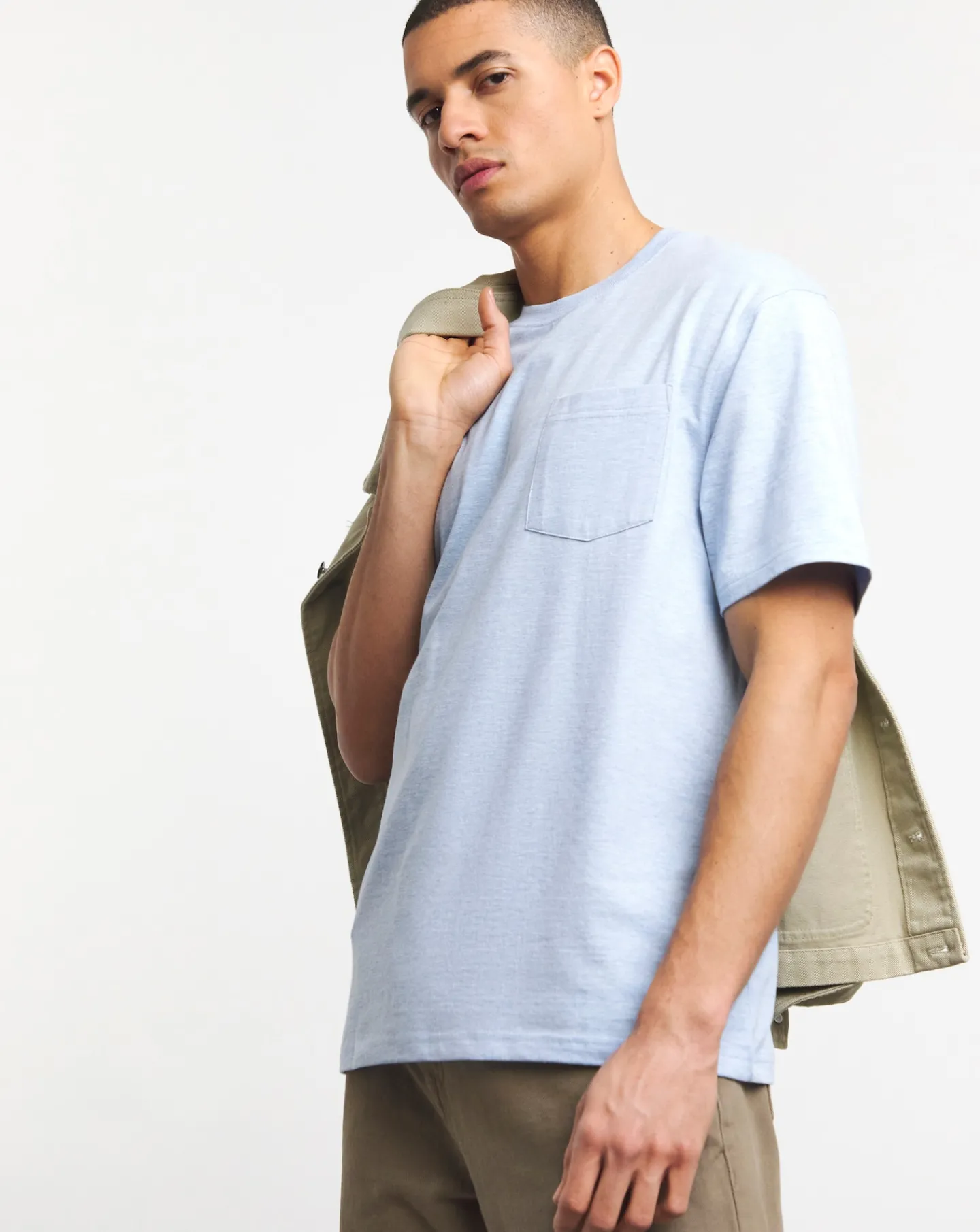 Jacamo Relaxed Fit Marl Pocket T-Shirt