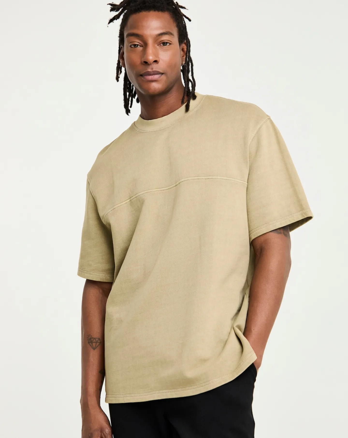 Jacamo Relaxed Fit Seam Detail Sweat Top
