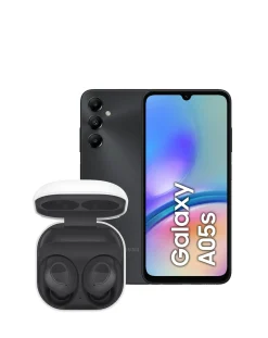 SAMSUNG A05S 4G 64GB and Buds FE Graphite Bundle
