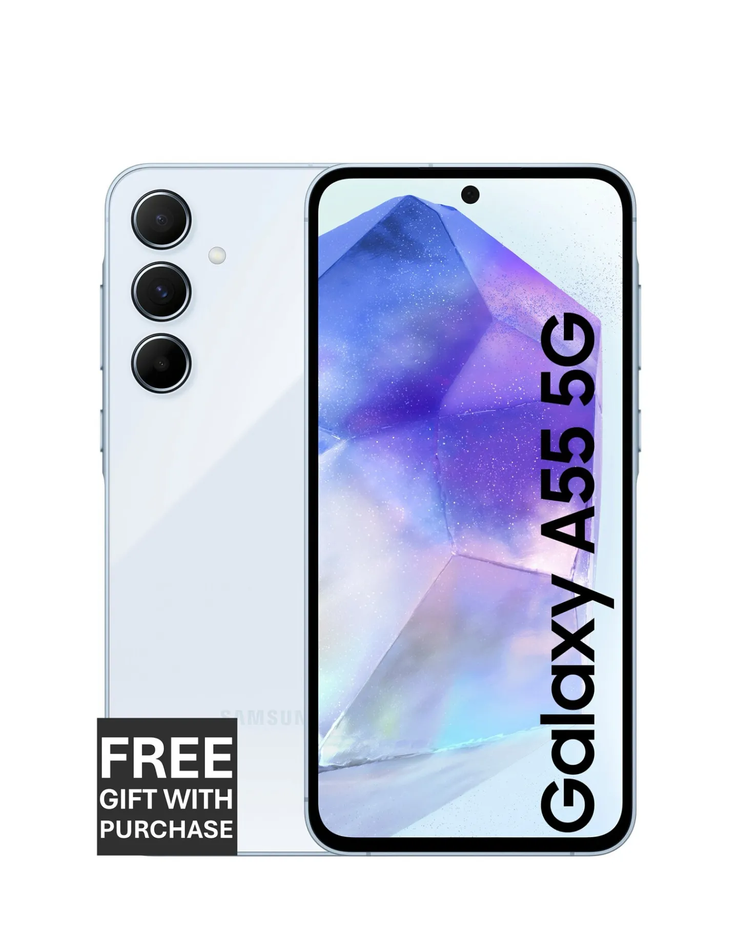 SAMSUNG Galaxy A55 5G 128GB - Awesome Ice + FREE GIFT