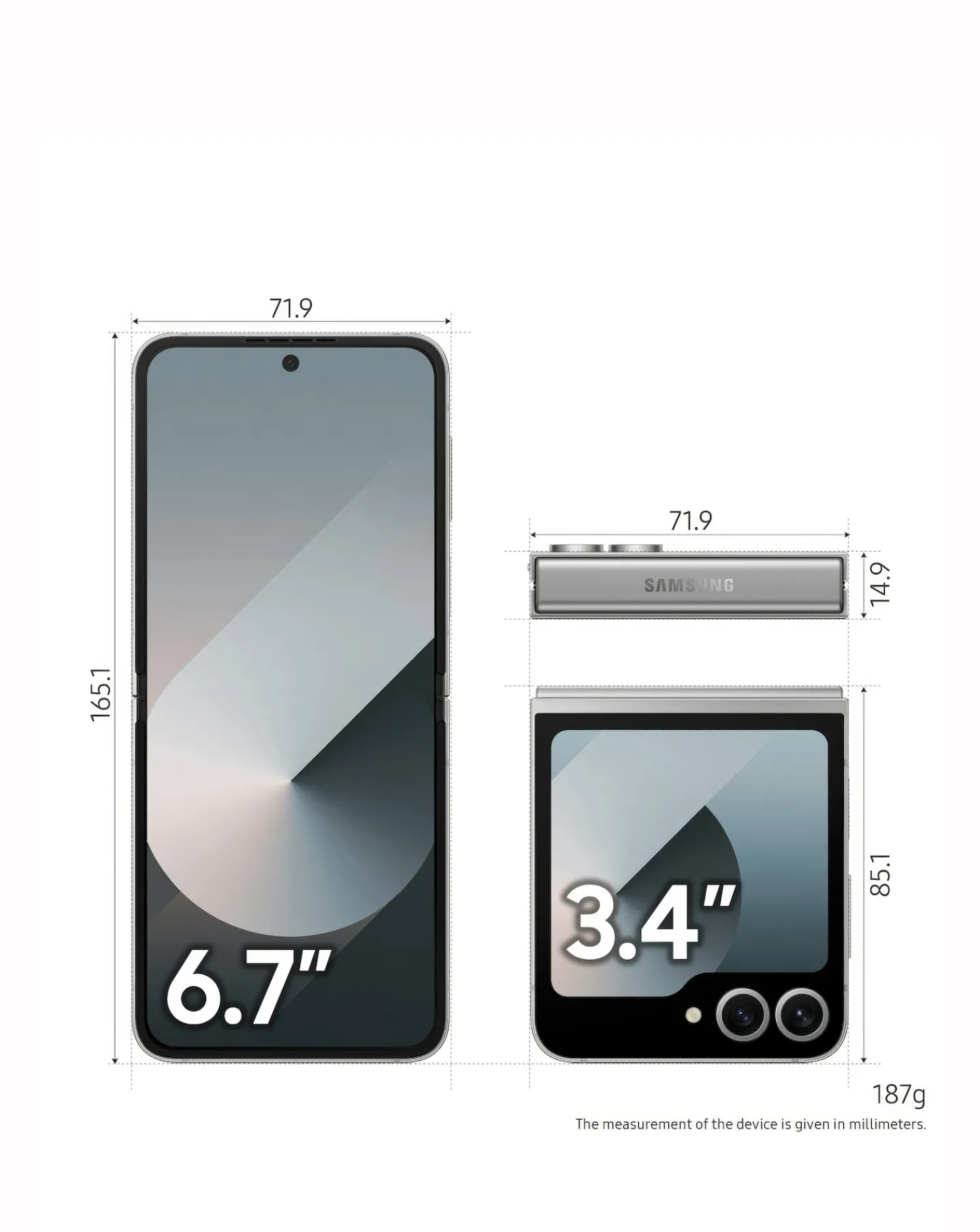 SAMSUNG Galaxy Z Flip6 512GB 5G - Shadow - Galaxy AI + FREE GIFT
