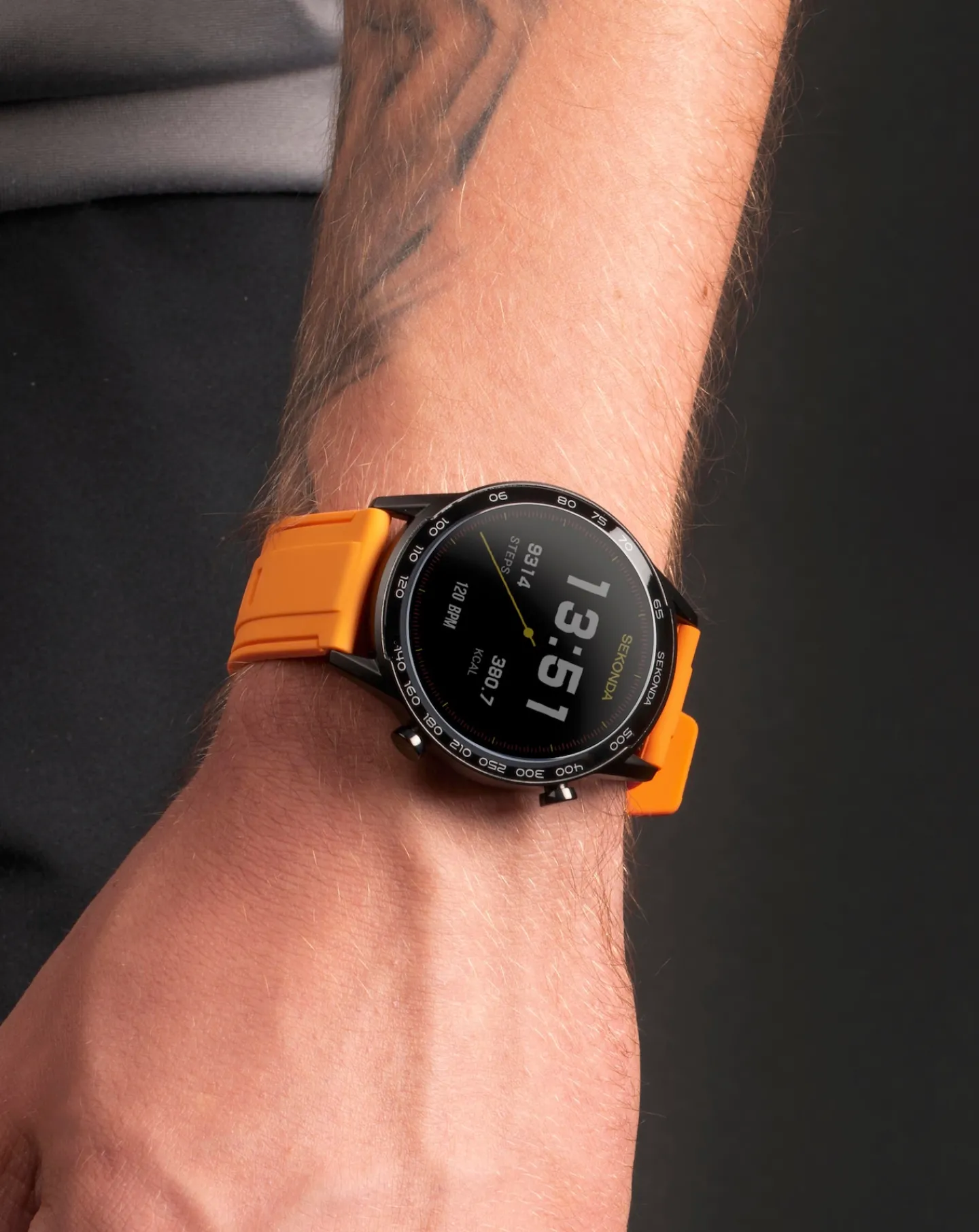 SEKONDA Active Plus 45mm Black Rubber Dual Strap Smart Watch