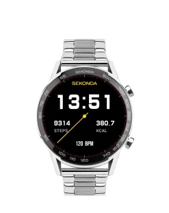 SEKONDA Active Plus 45mm Stainless Steel Smart Watch