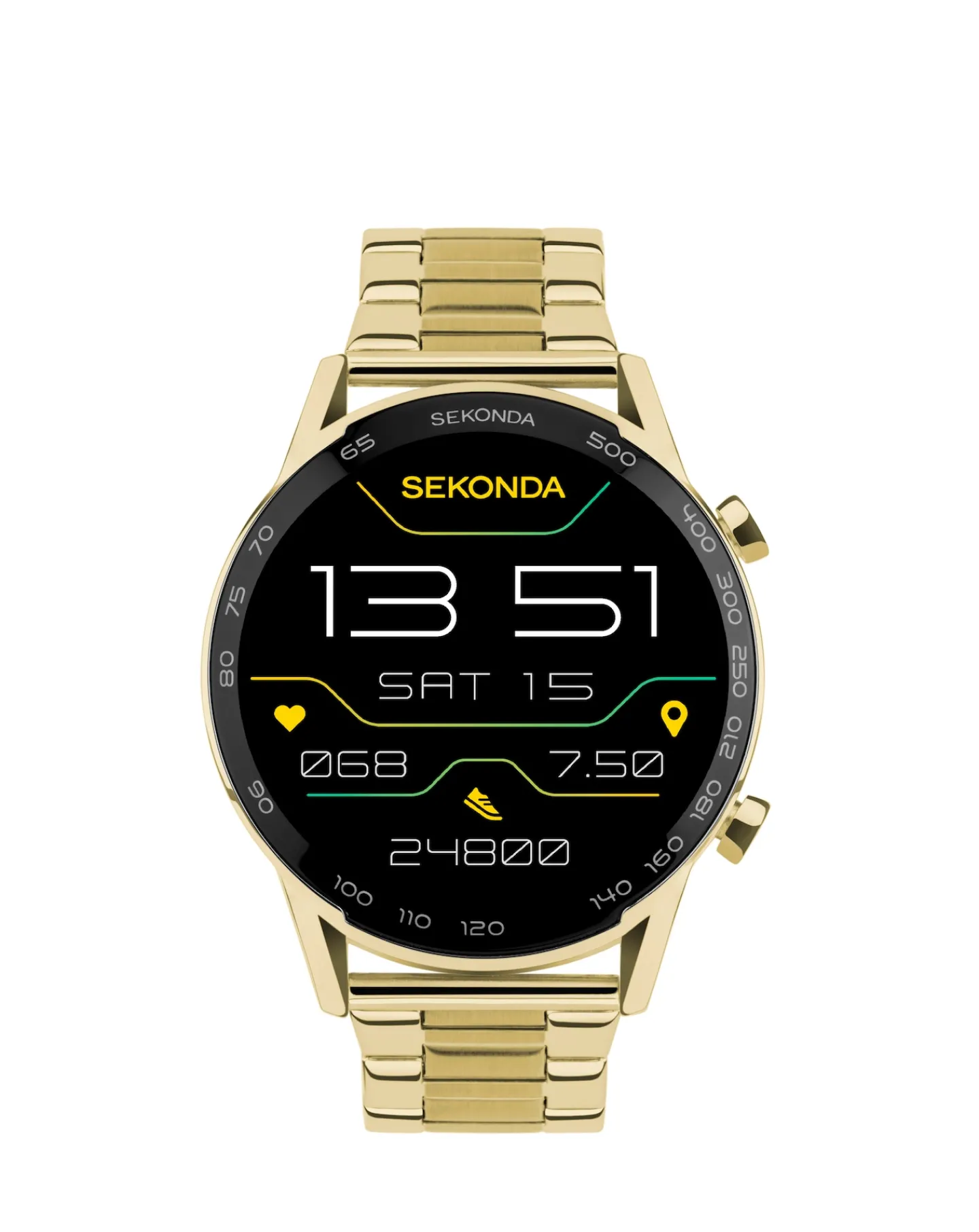 SEKONDA Active Plus Smart Watch - Alloy Case & Stainless Steel Bracelet