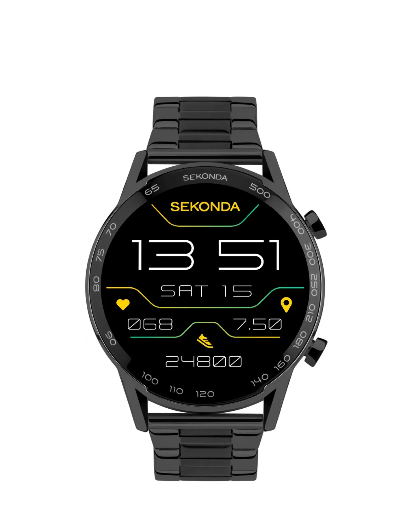 SEKONDA Active Plus Smart Watch - Alloy Case & Stainless Steel Bracelet