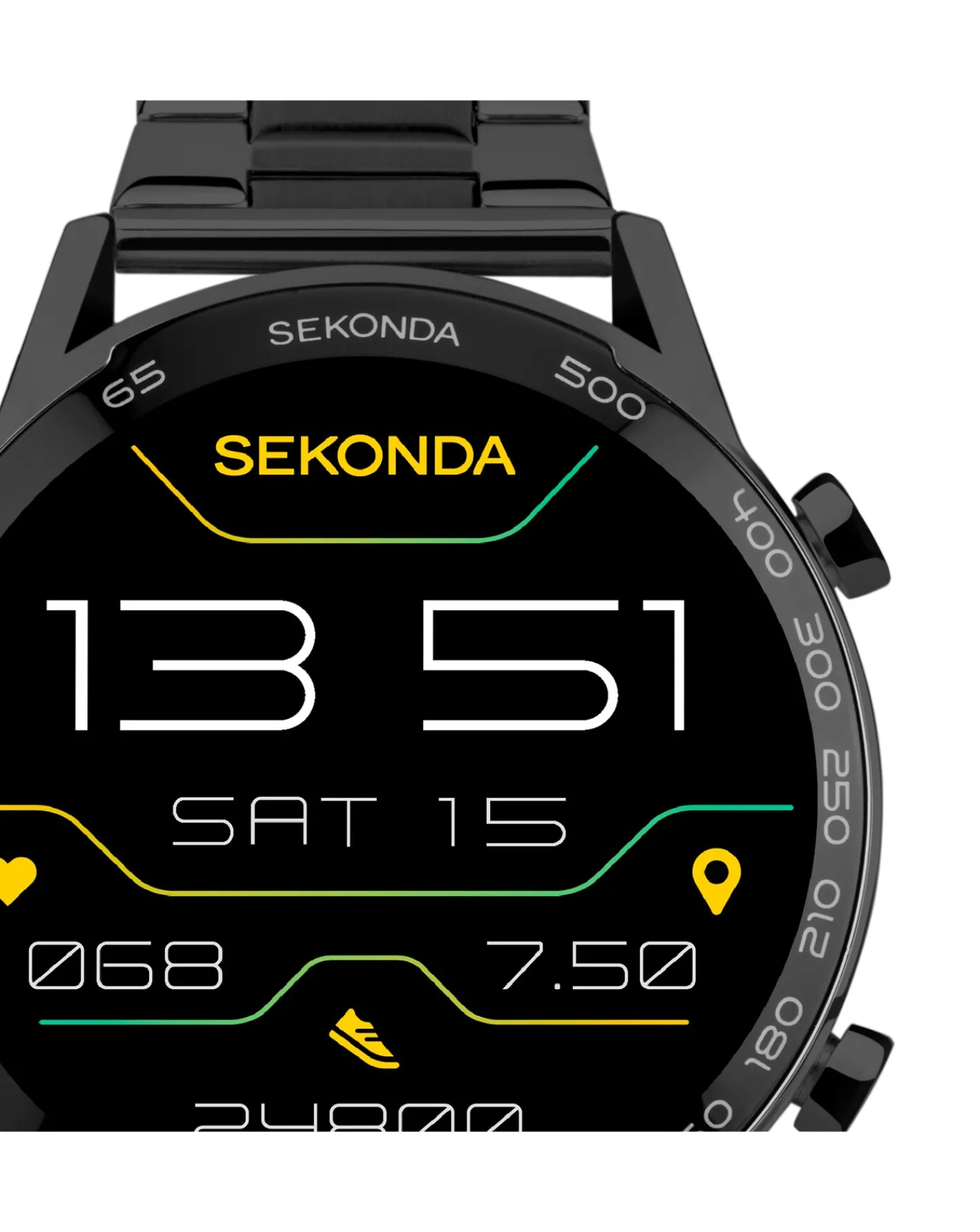 SEKONDA Active Plus Smart Watch - Alloy Case & Stainless Steel Bracelet