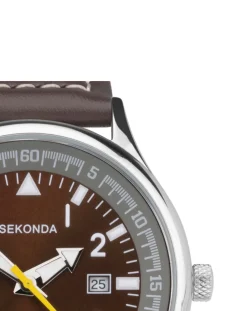 SEKONDA Fly Mens Leather Strap Watch