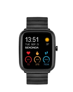 SEKONDA Motion Plus Smart Watch - Alloy Case & Stainless Steel Bracelet