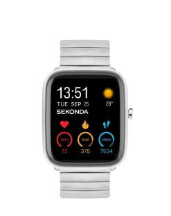 SEKONDA Motion Plus Smart Watch - Alloy Case & Stainless Steel Bracelet