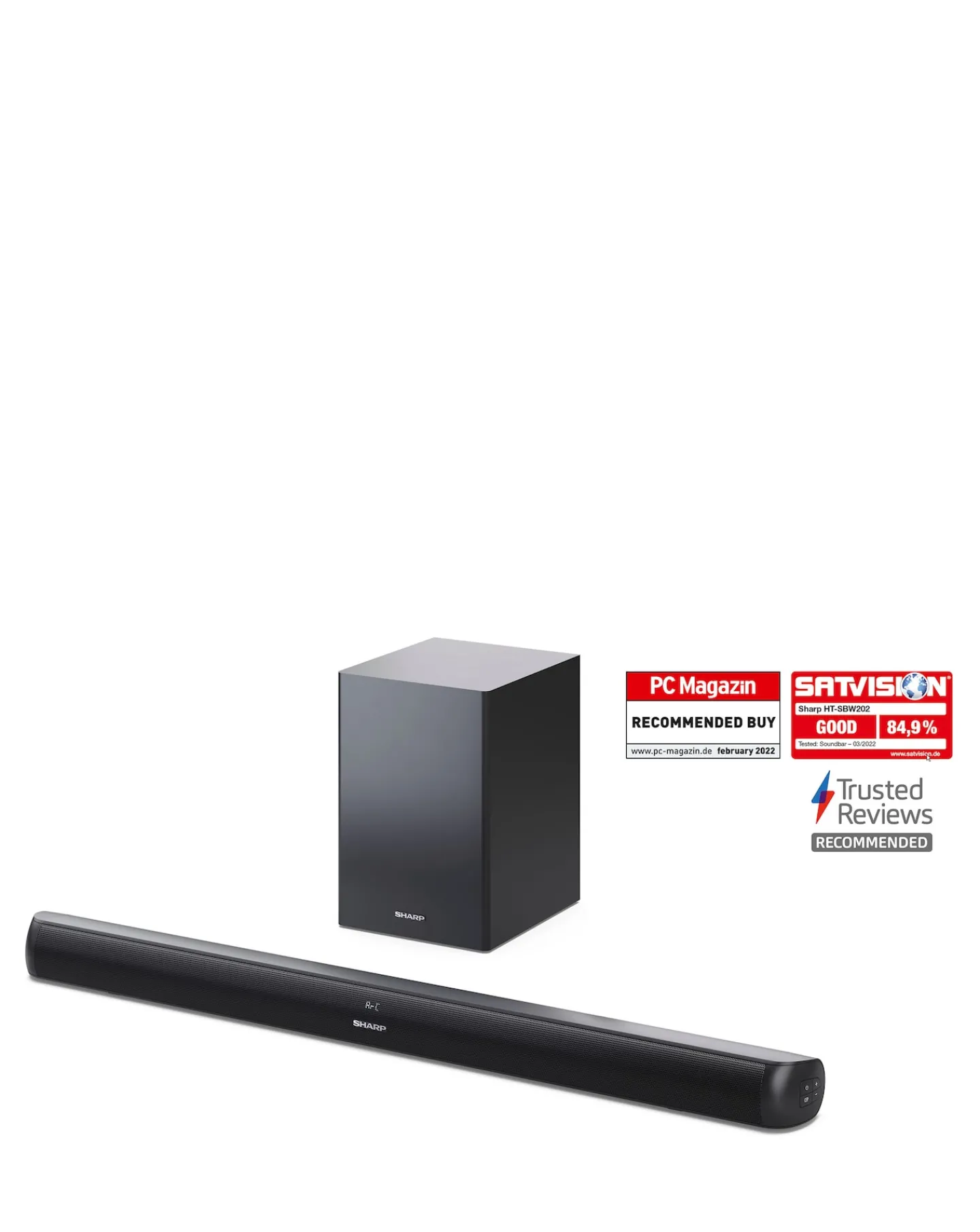SHARP HT-SBW202 2.1ch 200W Soundbar with Wireless Subwoofer