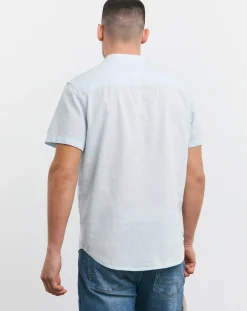 Jacamo Short Sleeve Grandad Linen Shirt
